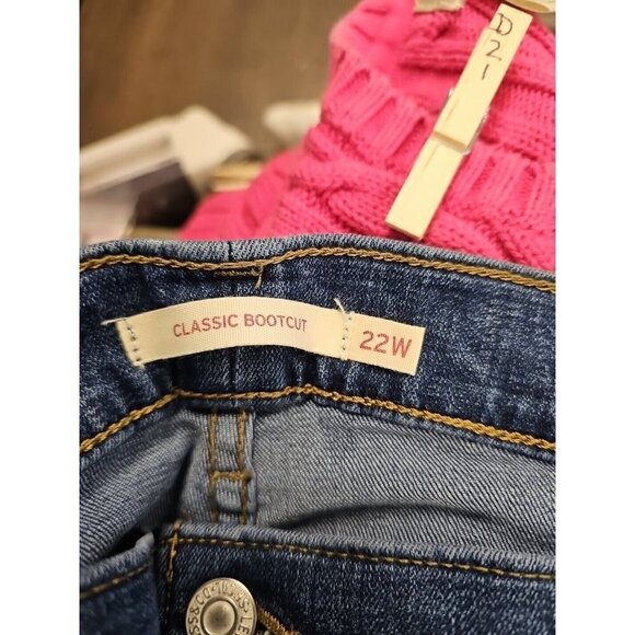 Levi’s Demi Curvy Mid Rise Boot Cut Medium Wash Blue Jeans Sz 22W New - Picture 7 of 7